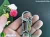 Stainless steel handmade keychains - Brass Hyacinth center nut and 8mm ball